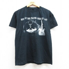 【中古】古着 半袖 ロックTシャツ バンドTシャツ メンズ リーブライス クルーネック 丸首 黒 ブラック Lサイズ 中古 | 春夏 夏物 夏服 メンズファッション カットソー ティーシャツ ティシャツ メンズTシャツ 半袖Tシャツ 半袖ティーシャツ カジュアルTシャツ おしゃれ