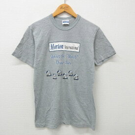 【中古】古着 ヘインズ Hanes 半袖 ビンテージ ヴィンテージTシャツ メンズ 90年代 90s Morton スニーカー クルーネック 丸首 グレー 霜降り Sサイズ 小さいサイズ 中古 | 春夏 夏物 夏服 ヴィンテージTシャツ メンズファッション カットソー ティーシャツ ティシャツ