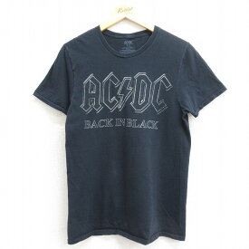 【中古】古着 半袖 ロックTシャツ バンドTシャツ メンズ AC/DC コットン クルーネック 丸首 黒 ブラック Mサイズ 中古 | 春夏 夏物 夏服 メンズファッション カットソー ティーシャツ ティシャツ メンズTシャツ 半袖Tシャツ 半袖ティーシャツ カジュアルTシャツ おしゃ