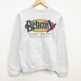 【中古】古着 フルーツオブザルーム 長袖 スウェット メンズ 00年代 00s サーフショップ クルーネック 薄グレー 霜降り 25dec24