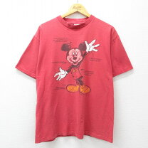 楽天市場】ミッキー tシャツ（カラーレッド）（メンズファッション）の通販