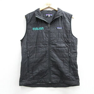 【中古】古着 パタゴニア Patagonia ナノパフベスト メンズ 黒 Mサイズ相当 アウター アメカジ ストリート 