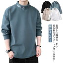 メンズ 長袖 Tシャツ カットソー 無地 ハイネック 暖かインナー トップス ロンT 春服 秋服 冬服 インナー 暖かい 保温 ゆったり 無地 シンプル 大きいサイズ オシャレ レイヤード 重ね着風 彼氏 父親 プレゼント ギフト