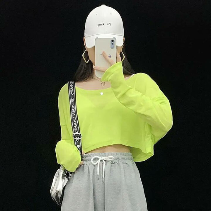 楽天市場】ヒップホップ 韓国風 ダンス衣装 へそ出し 長袖 トップス T  