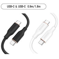 Anker PowerLine III Flow USB-C & USB-C ケーブル (0.9m/1.8m ミッドナイトブラック/クラウドホワイト)