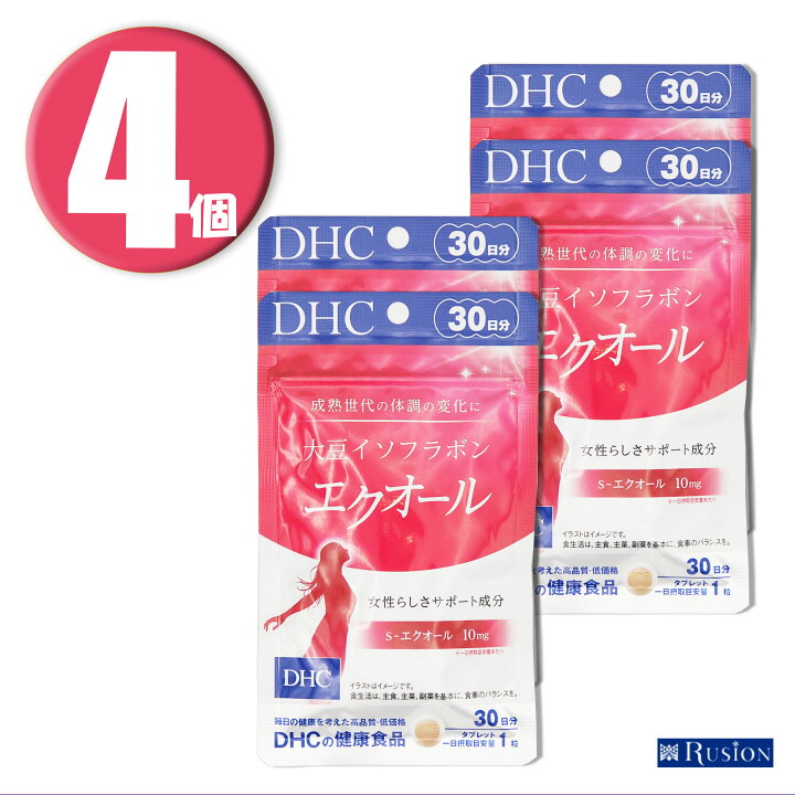 楽天市場】(4個) DHC サプリメント 大豆イソフラボン エクオール 30日 