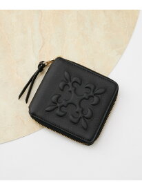 エンボスモノグラムラウンドウォレット russet ラシット 財布・ポーチ・ケース 財布 グレー ブラック【送料無料】[Rakuten Fashion]