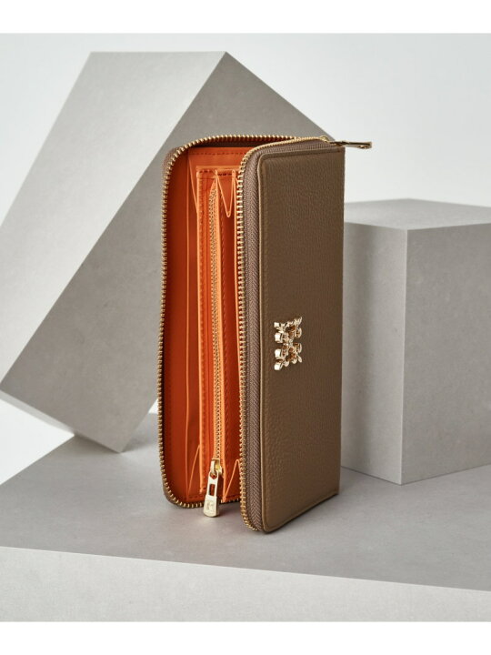 楽天市場】モノグラムプレートラウンドジップウォレット russet  