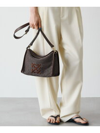 【20%ポイントバック】ナイロンラフィアショルダーバッグ russet ラシット バッグ ショルダーバッグ ブラック ホワイト【先行予約】*【送料無料】[Rakuten Fashion]