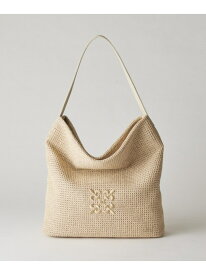 ナイロンラフィアワンショルダーバッグ russet ラシット バッグ ショルダーバッグ ホワイト ブラック【先行予約】*【送料無料】[Rakuten Fashion]