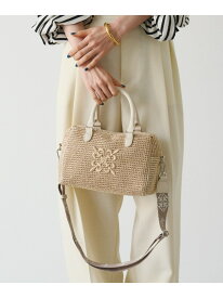 【20%ポイントバック】ナイロンラフィアミニボストンバッグ russet ラシット バッグ ボストンバッグ ホワイト ブラック【先行予約】*【送料無料】[Rakuten Fashion]