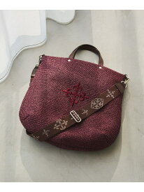 【20%ポイントバック】スリム2WAYトートバッグ ＜ナイロンラフィア＞ russet ラシット バッグ トートバッグ ワインレッド ホワイト ブラック【先行予約】*【送料無料】[Rakuten Fashion]
