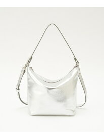 ソフトレザーシンプルショルダーバッグ[silver] russet ラシット バッグ ショルダーバッグ シルバー【送料無料】[Rakuten Fashion]