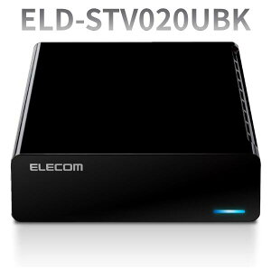 �G���R�� �O�t���n�[�h�f�B�X�N HDD 2TB ELD-STV020UBK ELECOM �É� �e���r�^�� �c�u�� / ���u�� �u���b�N ��������