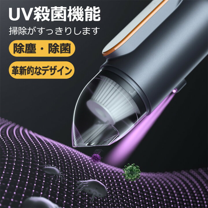 ブラック ホワイト 外観簡潔車 使用簡単 ミニサイズ 小型 車載 ハンディー 車用 カークリーナー 強力 掃除機 清潔保持 カークリーニング 携帯便利 軽く