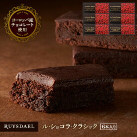 初回限定、次回使える500円クーポン配布中/ ギフト スイーツ お菓子 RUYSDAEL (ロイスダール) ル・ショコラ・クラシック 6本 【チョコレートケーキ チョコケーキ ブラウニー ガトーショコラ 個包装 のし リボン 2400円】