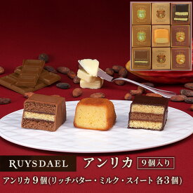 初回限定、次回使える500円クーポン配布中/ギフト スイーツ お菓子 RUYSDAEL (ロイスダール) アンリカ 9個 （リッチバター・ミルク・スイート×各3個) 【フルーツケーキ バターケーキ パウンドケーキ 個包装 リボン のし 3000円】
