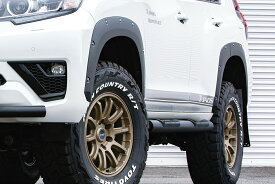 JAOS フェンダーガーニッシュ type-X 塗装品 マットブラック 純正マッドガード装着車用 プラド 150系　B135066AMB