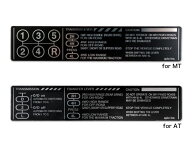 ジムニーJB64, JB74用 アピオ製 シフトパターンプレート（MT車 / AT車）（JB64/JB74）