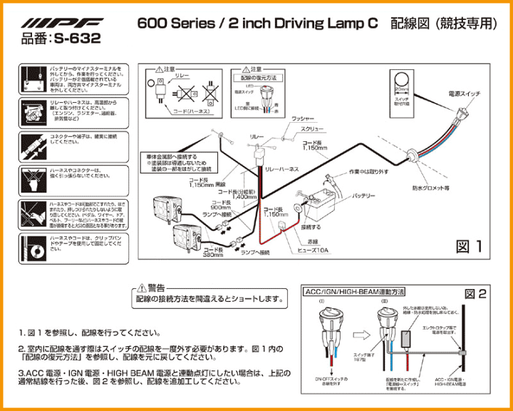 楽天市場】IPF LED 2INCH CUBE 600 シリーズ600シリーズ 2インチ