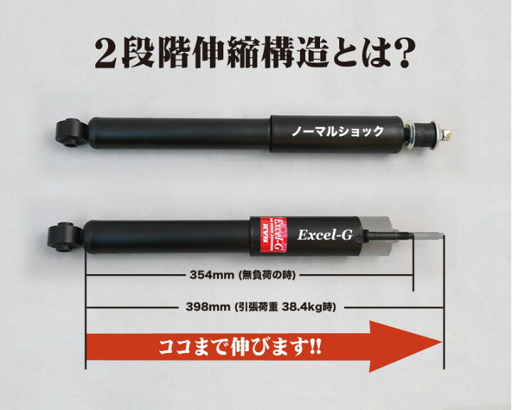 楽天市場】ジムニーJB23, JB33, JB43用 KYB製 Excel-G ショック 