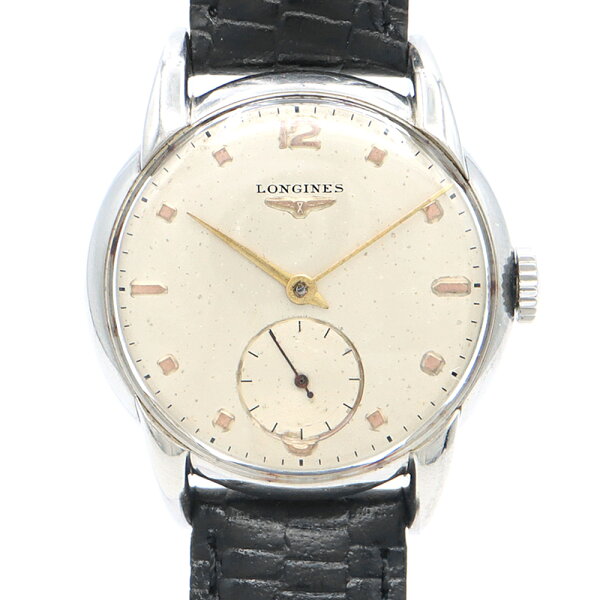LONGINES ロンジン ラウンド スモールセコンド シルバー SS ステンレス メンズ 手巻き アンティーク ヴィンテージ【6ヶ月保証】【腕時計】【中古】
