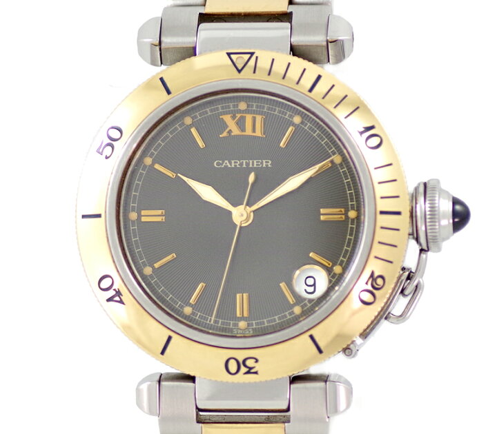 楽天市場】Cartier カルティエ パシャ 35 W31016N1 デイト グレー 