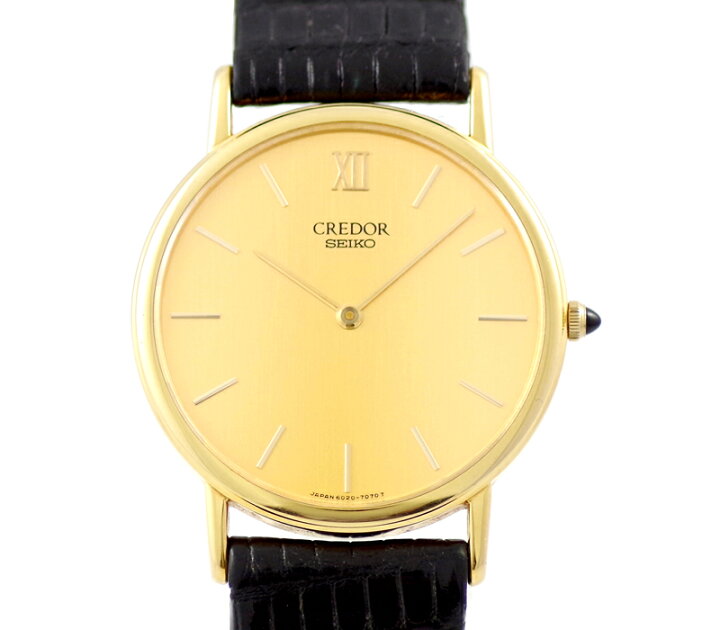 楽天市場】電池交換済 SEIKO セイコー クレドール 金無垢 6020-7050 