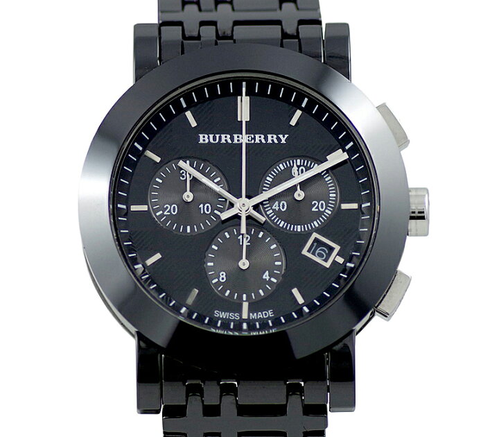 バーバリー BURBERRY 多い 腕時計 クオーツ チェック カレンダー 黒  