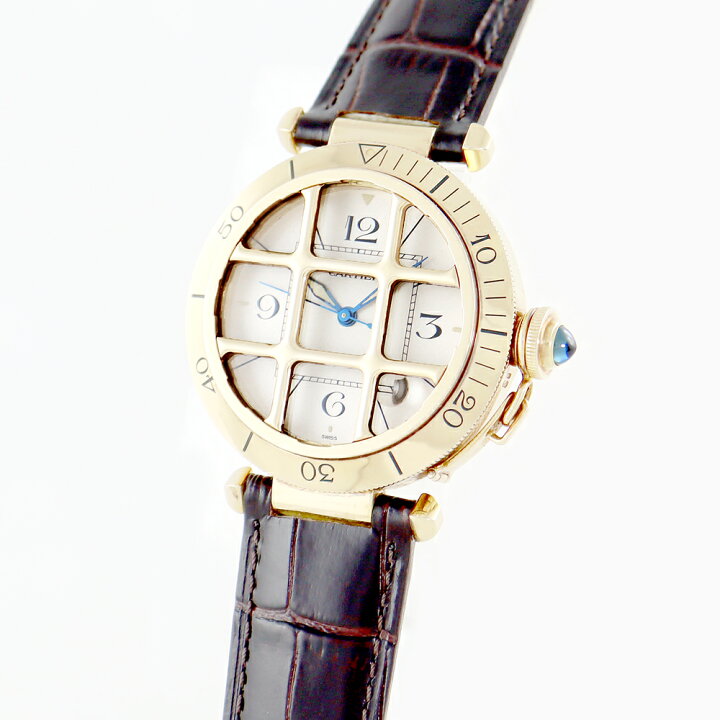 楽天市場】Cartier カルティエ パシャ グリッド 金無垢 38mm K18YG 