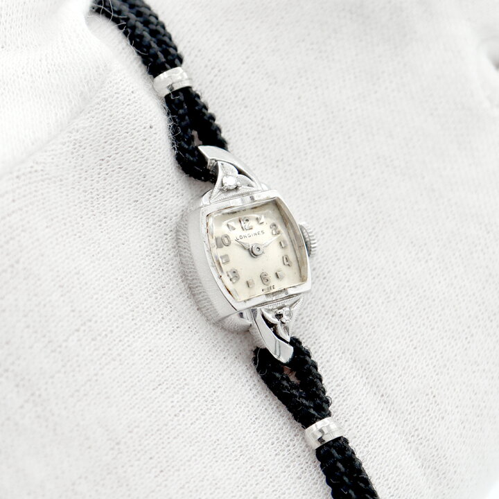 楽天市場】LONGINES ロンジン 2Pダイヤベゼル シルバー K14WG ホワイト 
