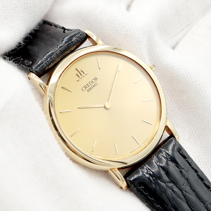 楽天市場】電池交換済 SEIKO セイコー クレドール 金無垢 8J80-7000