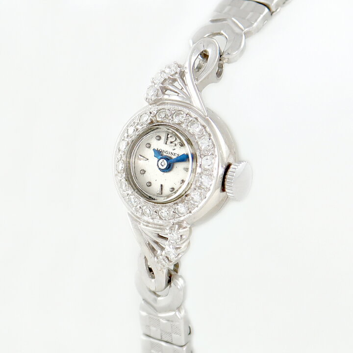 楽天市場】希少品 LONGINES ロンジン K14WG ホワイトゴールド 青針 
