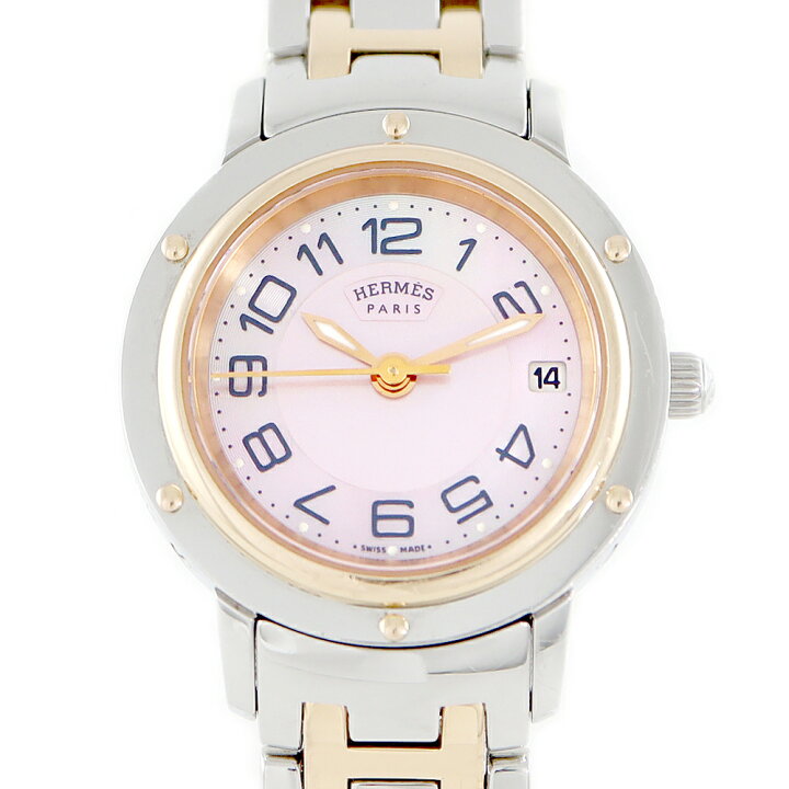 楽天市場】電池交換済 HERMES エルメス クリッパー CP1.221 ピンク  