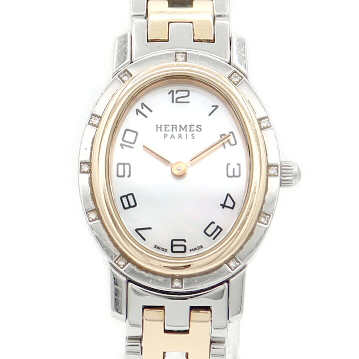 楽天市場】電池交換済 HERMES エルメス クリッパー オーバル CO1.222  
