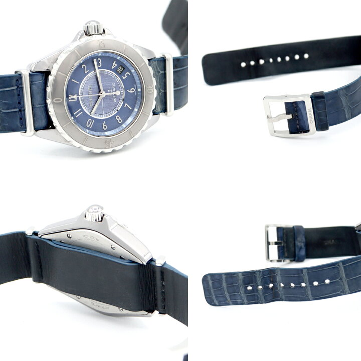 楽天市場】内部点検済 CHANEL シャネル J12 G.10 38mm H4338 青 ブルー  