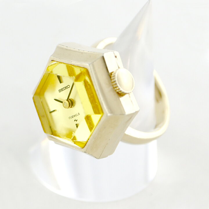 楽天市場】SEIKO セイコー リングウォッチ カットガラス 11-768A 金  