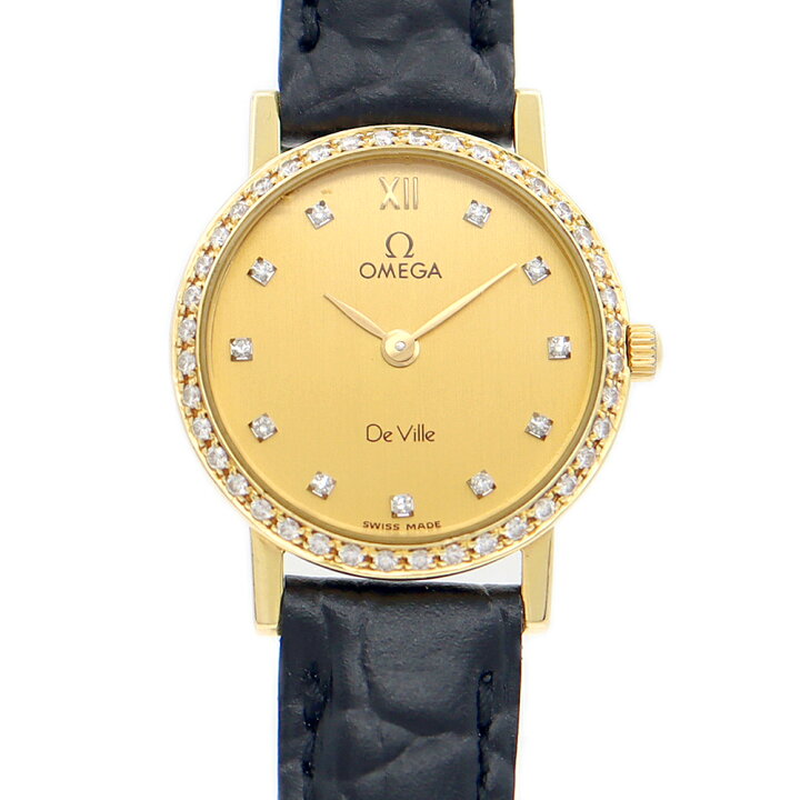 楽天市場】電池交換済 OMEGA オメガ デビル ダイヤベゼル 11Pダイヤ 