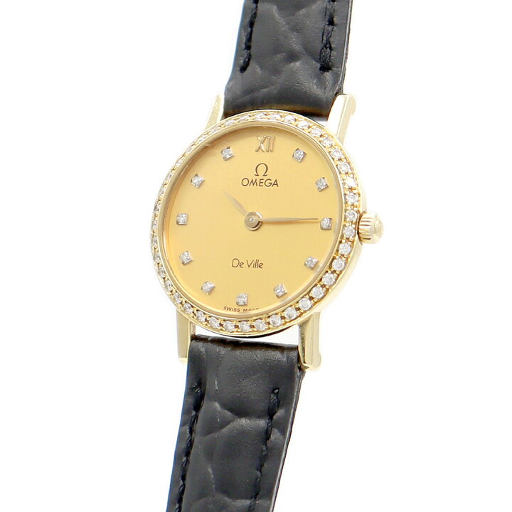 楽天市場】電池交換済 OMEGA オメガ デビル ダイヤベゼル 11Pダイヤ 