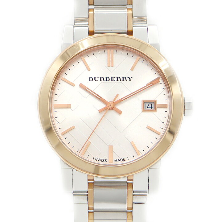 楽天市場】電池交換済 BURBERRY バーバリー BU9006 デイト シルバー PG 