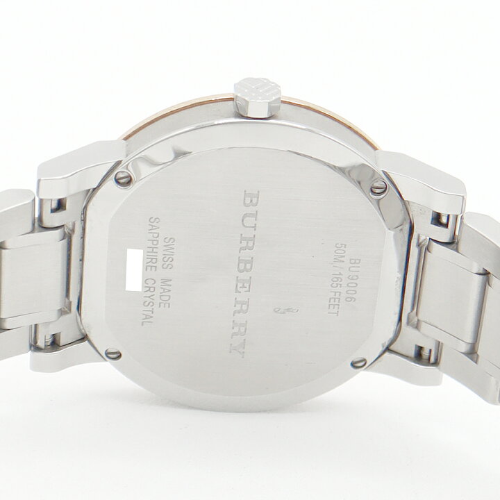 楽天市場】電池交換済 BURBERRY バーバリー BU9006 デイト シルバー PG 