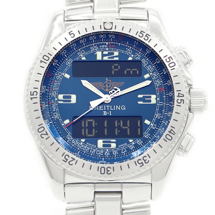 楽天市場】電池交換済 BREITLING ブライトリング B-1 デジアナ クロノ 