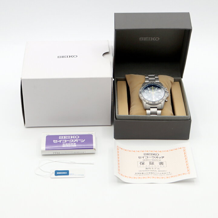楽天市場】電池交換済 SEIKO セイコー クロノグラフ 7T92-0DX0 デイト 
