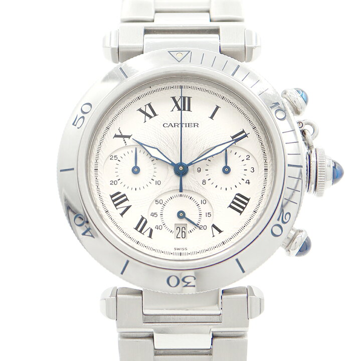 楽天市場】電池交換済 Cartier カルティエ パシャ 38mm クロノグラフ