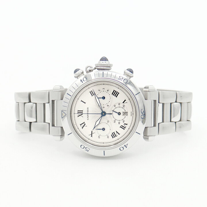楽天市場】電池交換済 Cartier カルティエ パシャ 38mm クロノグラフ 