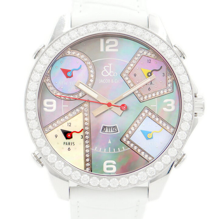 楽天市場】電池交換済 JACOB&Co. ジェイコブ ファイブタイムゾーン  