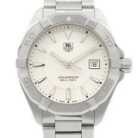電池交換済 TAG Heuer タグホイヤー アクアレーサー WAY1111 デイト 300m防水 シルバー SS ステンレス メンズ クォーツ【6ヶ月保証】【腕時計】【中古】