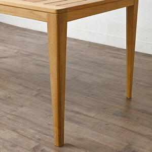 チーク無垢材ダイニングテーブル140cm幅無塗装木製シンプル北欧ナチュラルアジアン家具バリモダンT5004XX