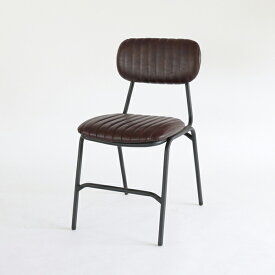 ≪セット価格≫29998→24000円!!ダイニングチェア 2脚セット アイアン レザー 合皮 おしゃれ インダストリアル 家具 インテリア モダン 1脚 ブラウン 座面 高さ 45cm 完成品 KLUB14 MARIUS SET2-RLC320