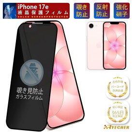 【覗き見防止】 iPhone17e ガラスフィルム iPhone17 e 保護フィルム iPhone17e フィルム iPhone17 e 液晶保護 フィルム 保護シール 携帯フィルム 覗き見 iPhone 17e スマホフィルム RYECHER アイフォン 強化ガラスフィルム 除き見防止フィルム